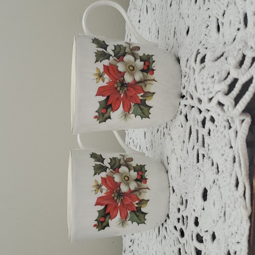 Sadler Wellington Fine Bone China Christmas Mug (Set Of 2)